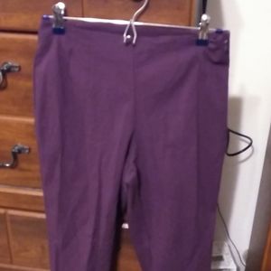 Grape color Stretch straight leg pants